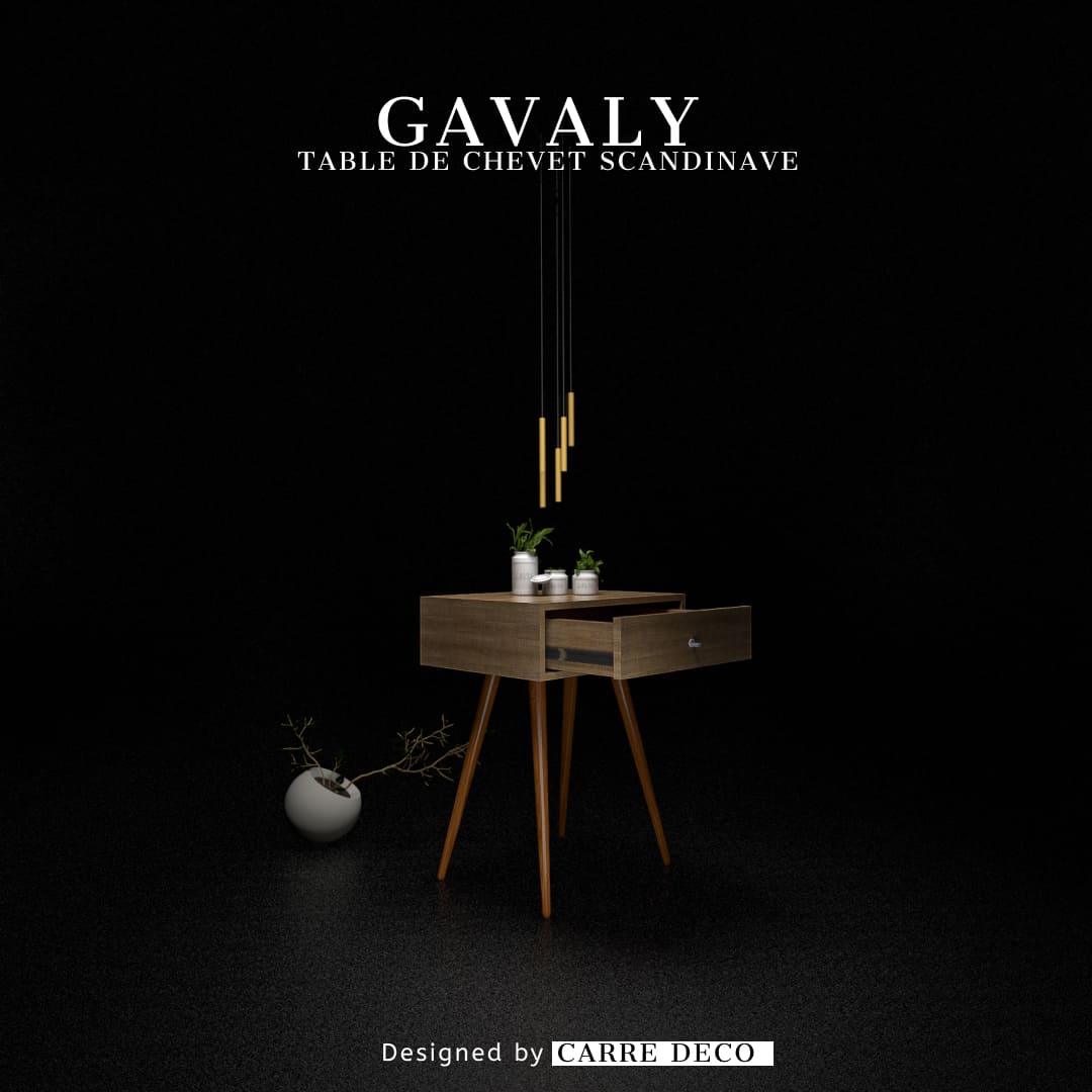 GAVALY - Table de chevet scandinave
