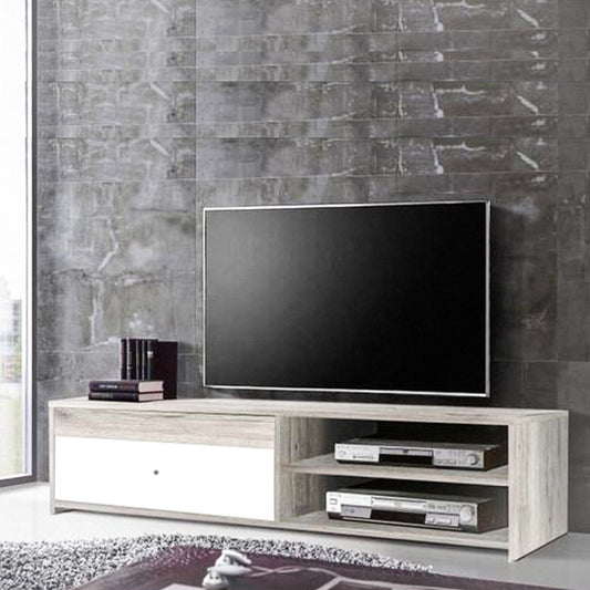 BIKO - Meuble TV blanc et gris